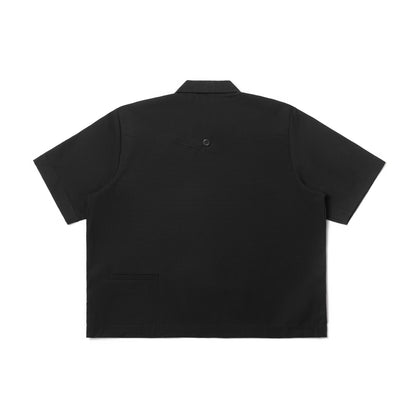 LEJA QUARTER ZIP SHIRT BLACK