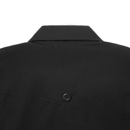 LEJA QUARTER ZIP SHIRT BLACK