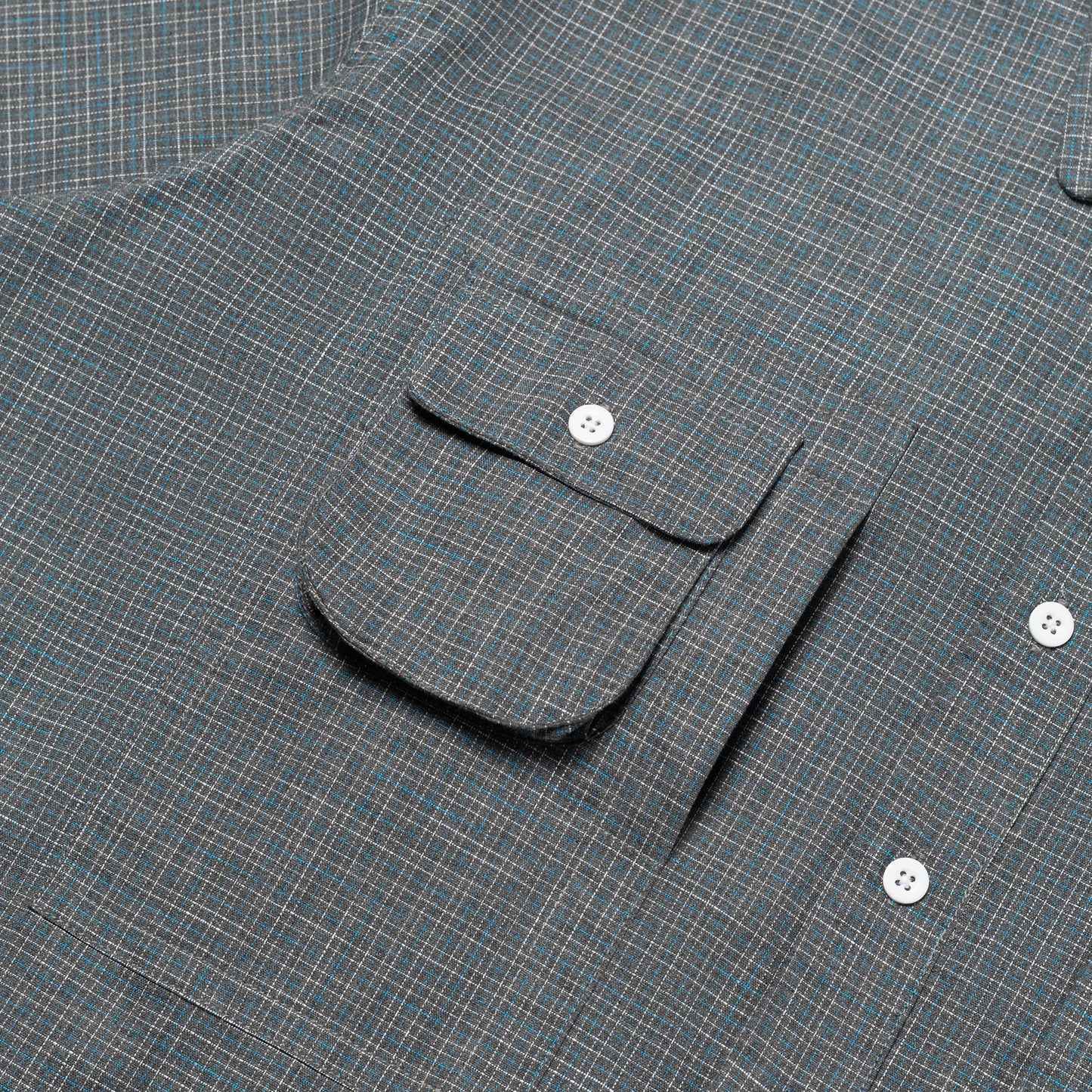 NOMIZU SHIRT PLAID GRAY‎ ‎ ‎