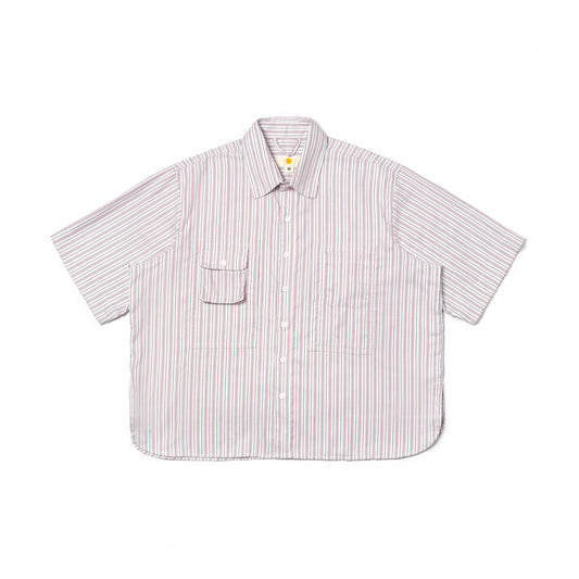 NOMIZU SHIRT STRIPES WHITE