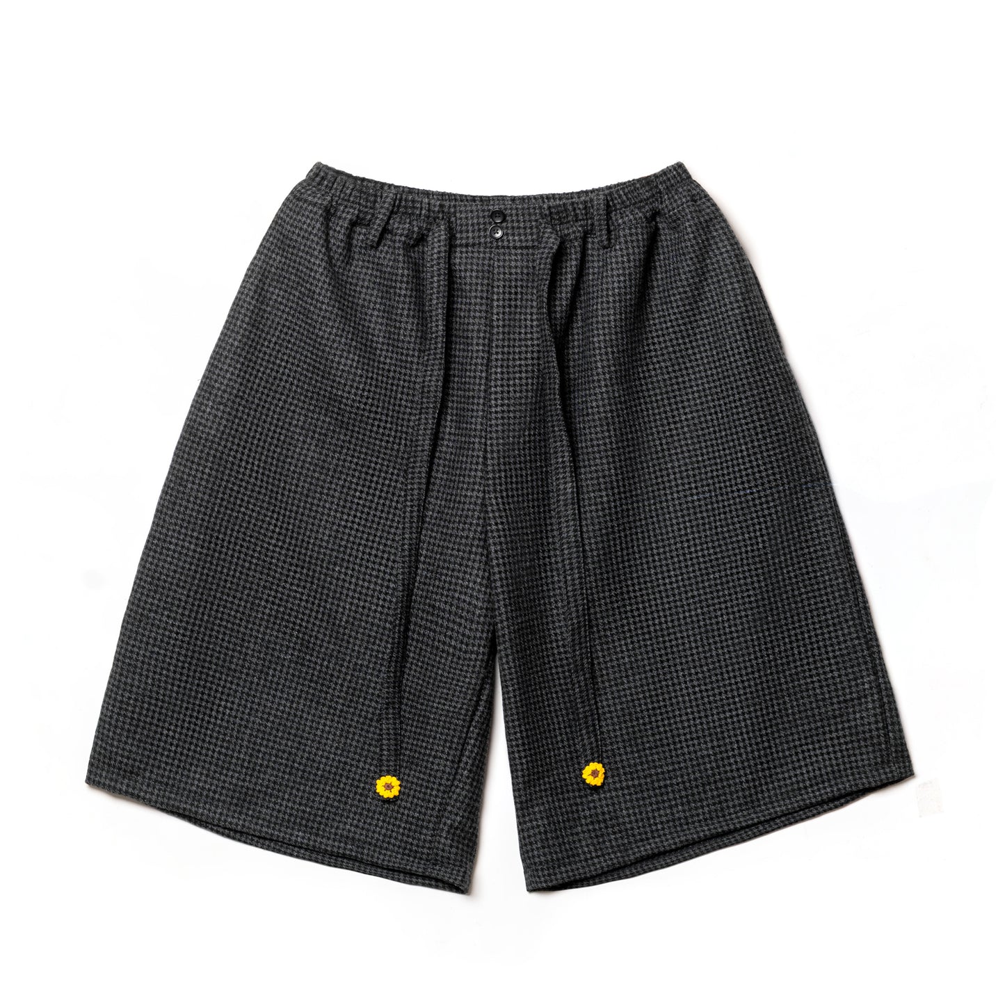 TORORU SHORTS SEMI WOOL PATTERN GRAY