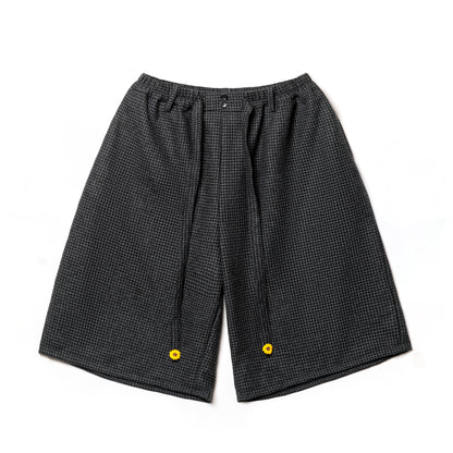 TORORU SHORTS SEMI WOOL PATTERN GRAY