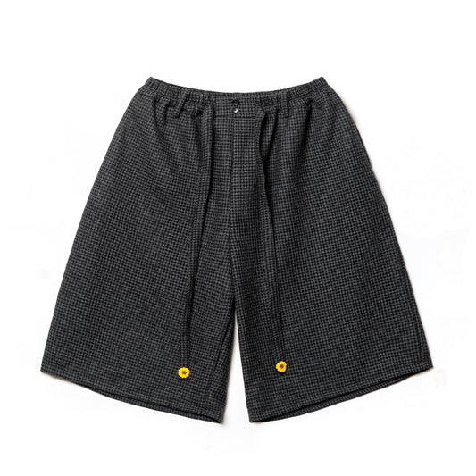 TORORU SHORTS SEMI WOOL PATTERN GRAY
