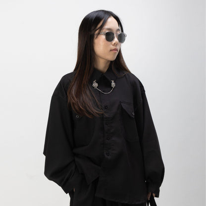 LEDO L/S SEMI WOOL BLACK‎ ‎
