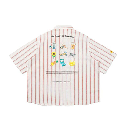 SHINKOIWA SHIRT LINEN STRIPES TNOI